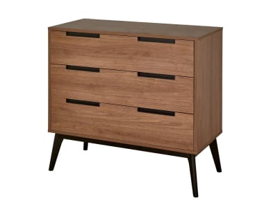 Commode Vintage 3 tiroirs Noyer