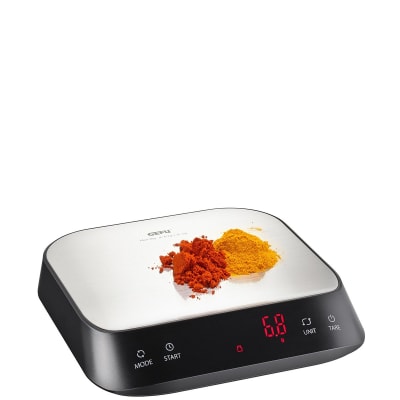 Balance de cuisine en acier inoxydable noir