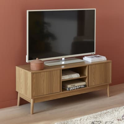 Meuble tv décor bois 2 portes