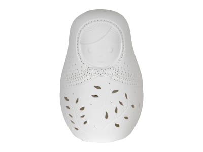 Lampe à poser blanche poupée Russe
