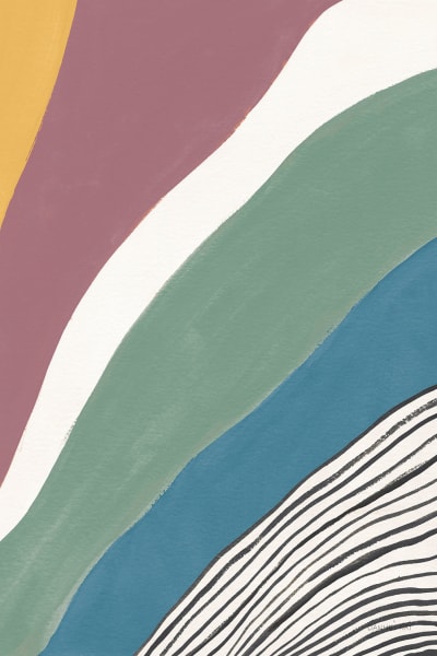 Tableau retro coloré iv imprimé sur toile 40x60 cm