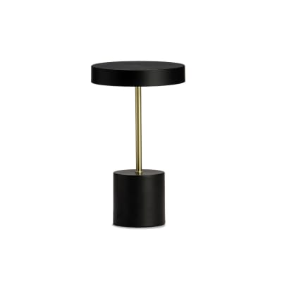 Lampe à poser vintage métal noir et doré 18x18x30cm
