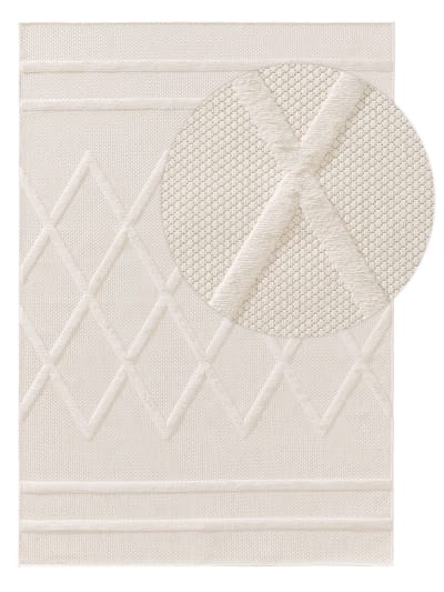 Tapis d'extérieur & intérieur crème 120x170