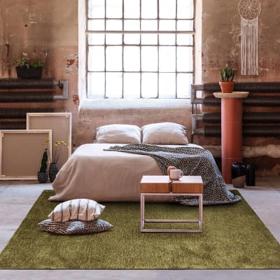 Tapis lumineux vert rouillé 120x170