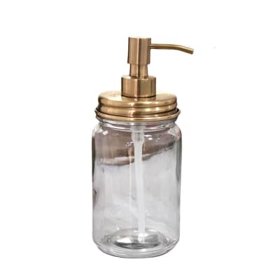 Distributeur savon verre et laiton
