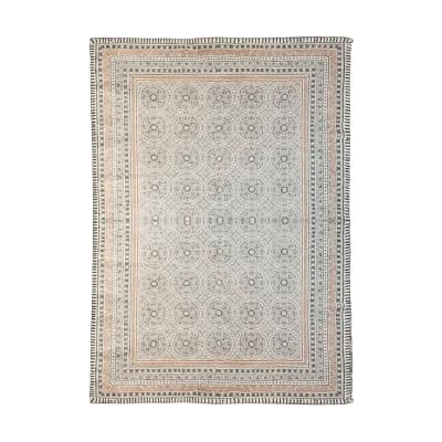 Tapis en coton tissé main à motifs