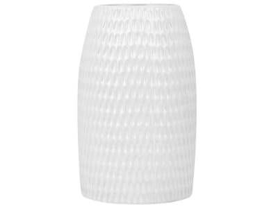 Vase décoratif en grès blanc h25