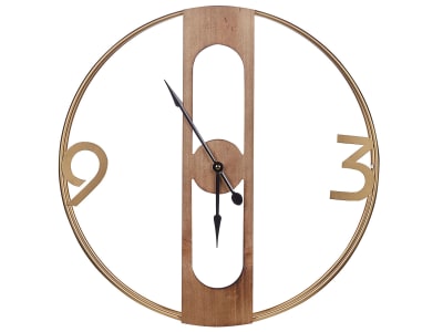 Horloge murale 50 cm marron