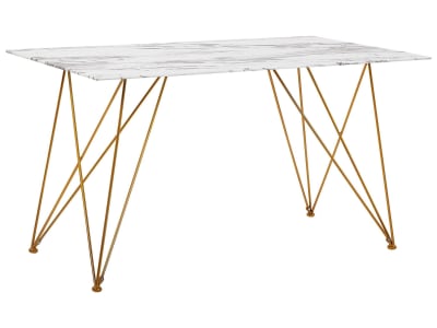 Table de salle à manger en verre de sécurité 6 personnes l140