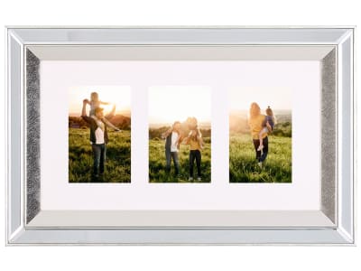 Cadre pour 3 photos argenté