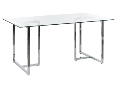 Table de salle à manger en verre de sécurité 6 personnes l160