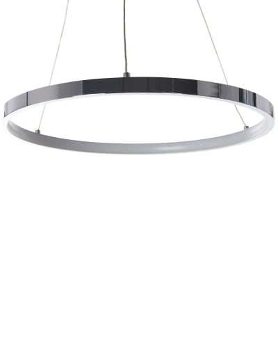 Lampe led suspendue métal argenté
