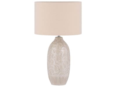 Lampe à poser céramique beige