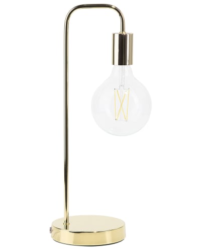 Lampe de bureau métal doré