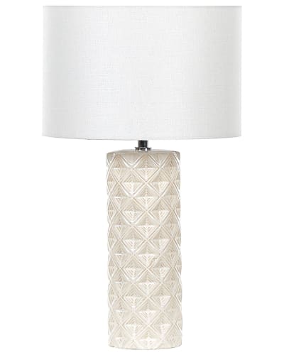 Lampe à poser céramique beige clair
