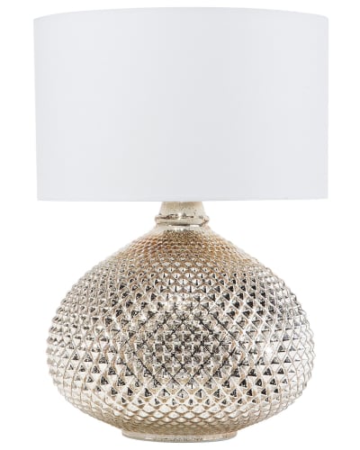 Lampe à poser verre doré