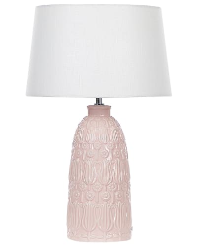 Lampe à poser céramique rose
