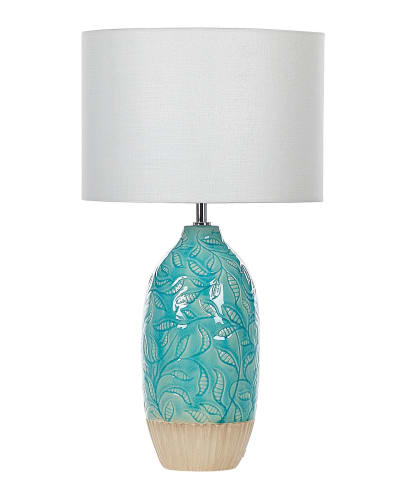 Lampe à poser céramique turquoise