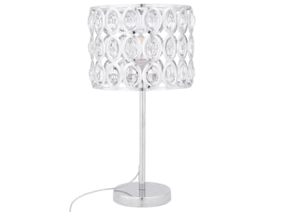 Lampe à poser cristal argenté