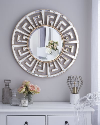 Miroir en verre doré 70x70