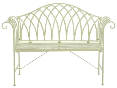 Banc d'extérieur 130 cm métal vert clair