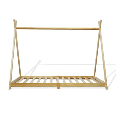 Cadre de lit pour enfants pour matelas 90x200 bois brun