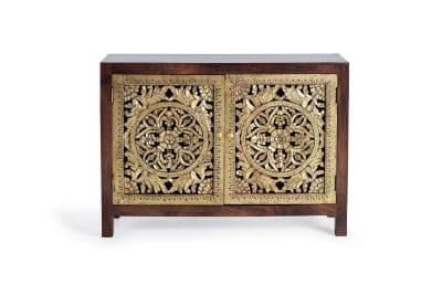 Buffet 2 portes en bois de manguier
