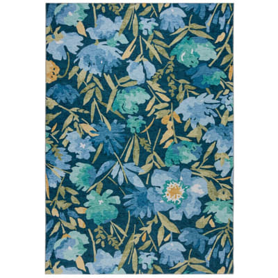 Tapis moderne en polyester bleu 200x290 cm
