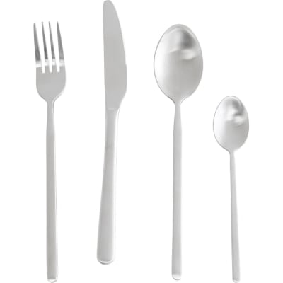 Couverts de table en acier inoxydable argenté 16 pièces