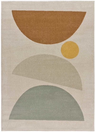 Tapis scandinave beige/multicolore 160x230 cm