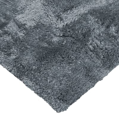 Tapis à poils longs extra-doux gris clair 120x160