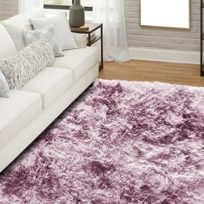 Tapis shaggy moderne rose 120x170