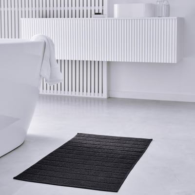 Tapis de bain uni  50x80 cm gris anthracite