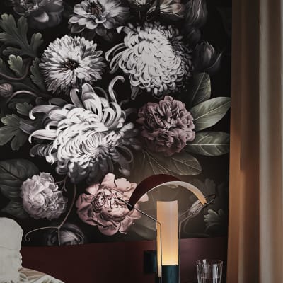 Papier Peint Floral, papier véritable, 200x280cm, 8 feuilles