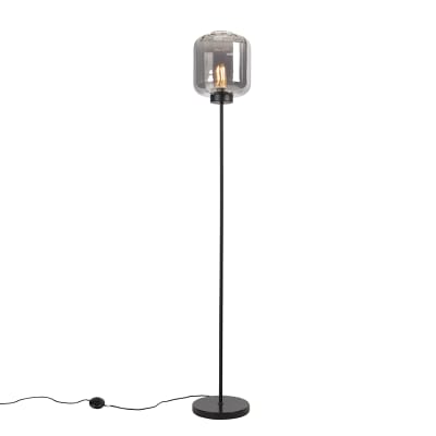 Lampadaire en verre noir