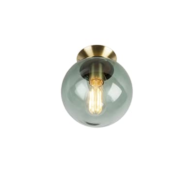 Plafonnier en verre vert