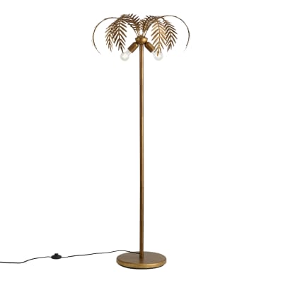 Lampadaire en métal doré/laiton