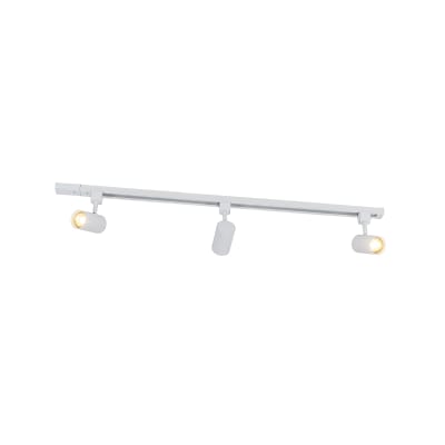 Système rail monophasé moderne 3 spots blanc