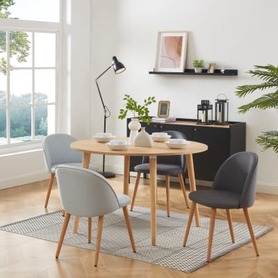 Table à manger placage chêne 120cm
