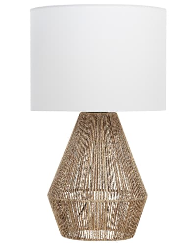 Lampe à poser corde en papier naturel