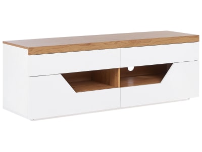 Meuble tv marronblanc