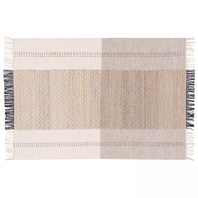 Tapis en laine et jute tissé à plat à motifs géométriques 160 x 230 cm