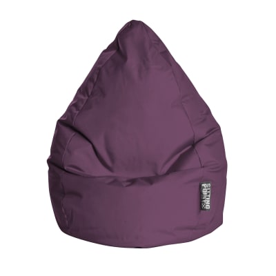 Pouf poire xxl d'intérieur aubergine 80x130cm