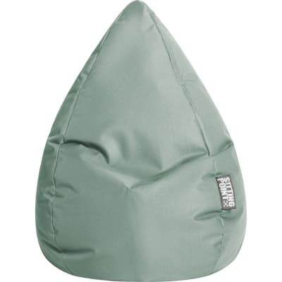 Pouf poire xxl d'intérieur vert eucalpytus 80x130cm