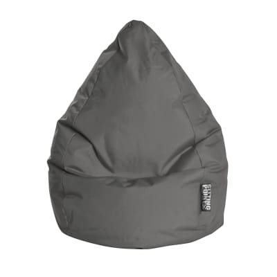 Pouf poire xxl d'intérieur gris anthracite 80x130cm