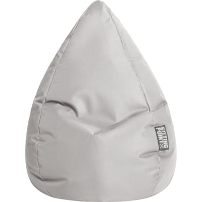 Pouf poire xxl d'intérieur gris clair 80x130cm