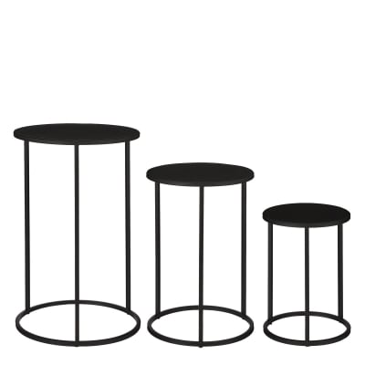 Table d'appoint noir fer h50xl32xl32cm