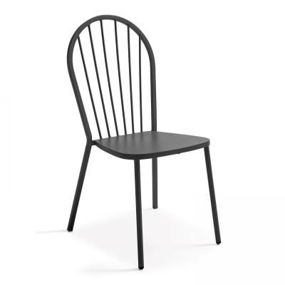 Chaise bistrot en métal anthracite