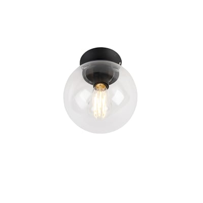 Plafonnier en verre transparent