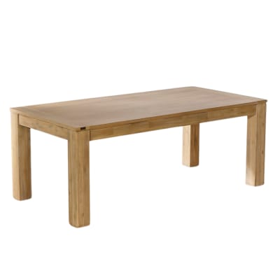 Table de repas rectangulaire en acacia, 8/10 couverts beige